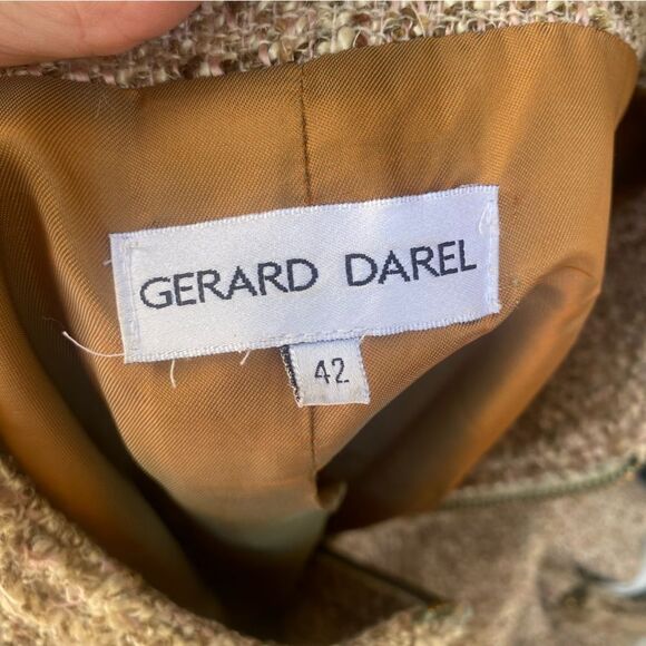 Gerard Darel beige wool blend tweet skirt  size FR 42 US 10 - Picture 6 of 7